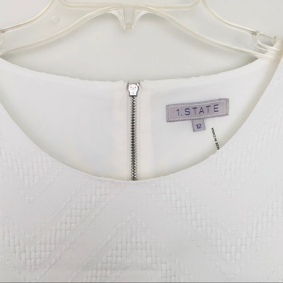 NWT! 1. State White Dress Fit and Flare Size 12 - Picture 6 of 11